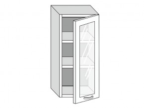 19.40.3 Шкаф настенный (h=913) на 400мм с 1-ой стекл. дверцей в Верещагино - vereshchagino.magazin-mebel74.ru | фото