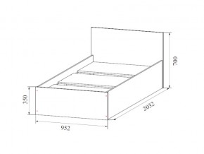 Кровать одинарная (Без матраца 0,9*2,0) в Верещагино - vereshchagino.magazin-mebel74.ru | фото