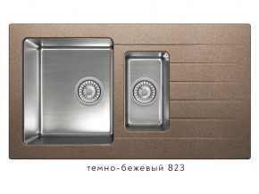 Мойка комбинированная Tolero twist TTS-890 Темно-бежевый 823 в Верещагино - vereshchagino.magazin-mebel74.ru | фото